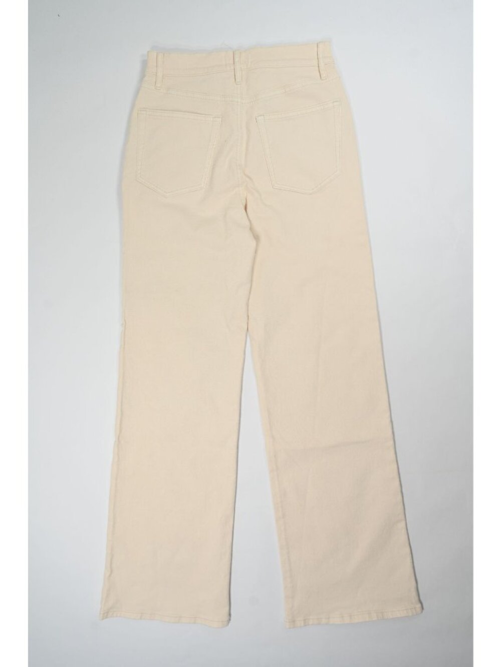 LOFT Rivete High Rise Wide Leg Jeans in Ivory - Picture 3 of 4